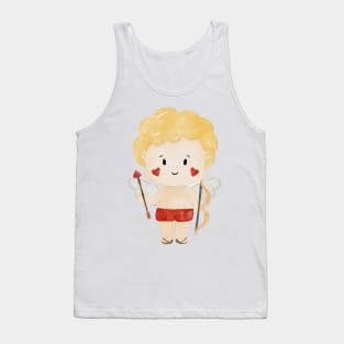 Cute Blonde Valentines day Angel Cupid Tank Top